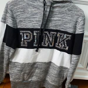 pink hoodie